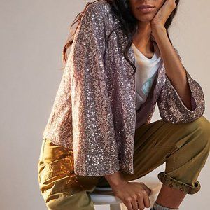 NWT Anthropologie Zaya Sequined Kimono Jacket
